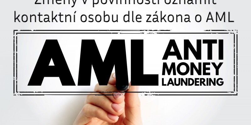 Změny v povinnosti oznámit kontaktní osobu dle zákona o AML